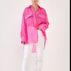 SHEER LAB Sheer Overshirt